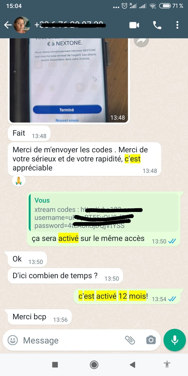 Activation Abonnement IPTV 12 mois