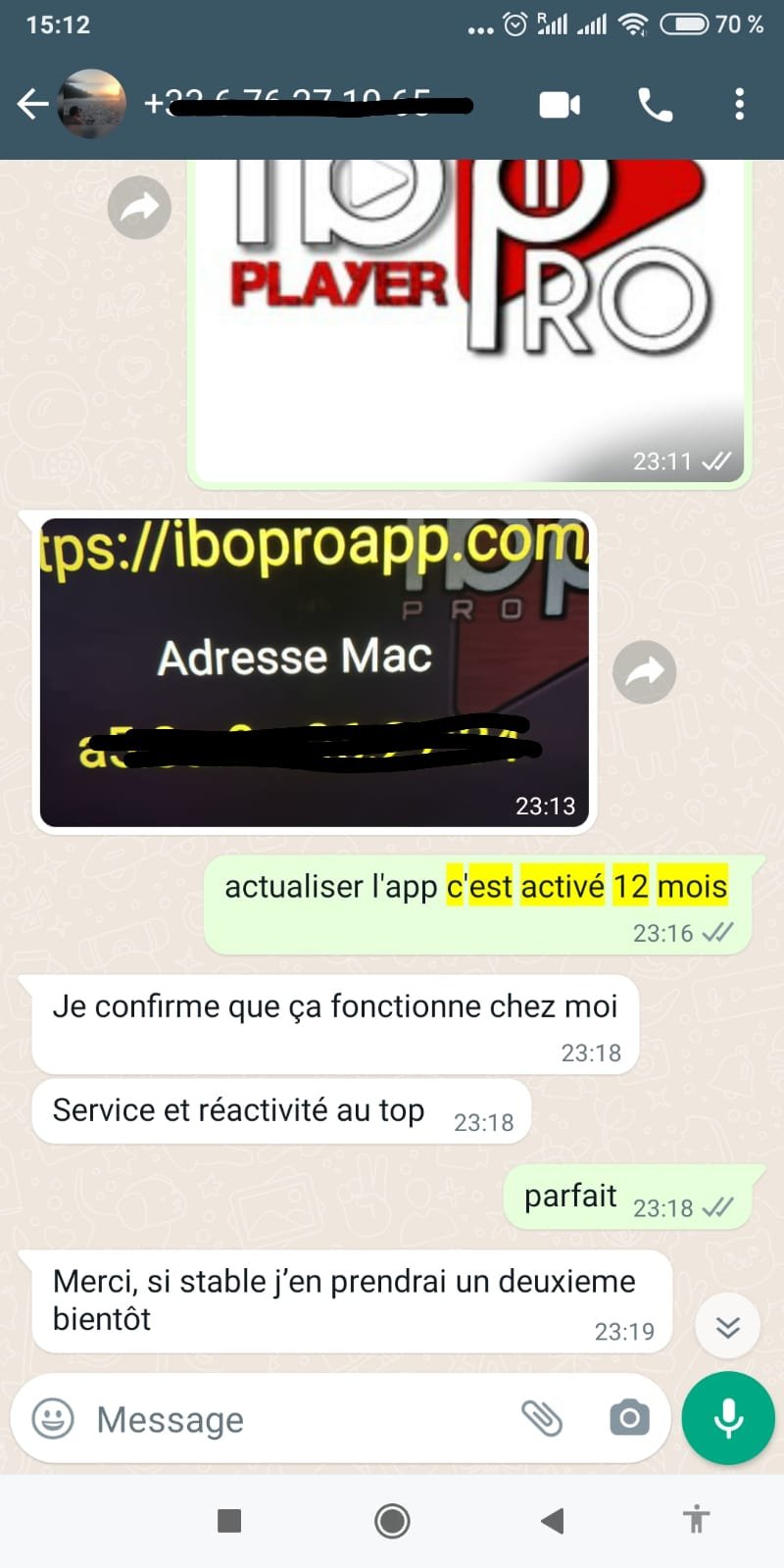 Activation Abonnement IPTV 12 mois