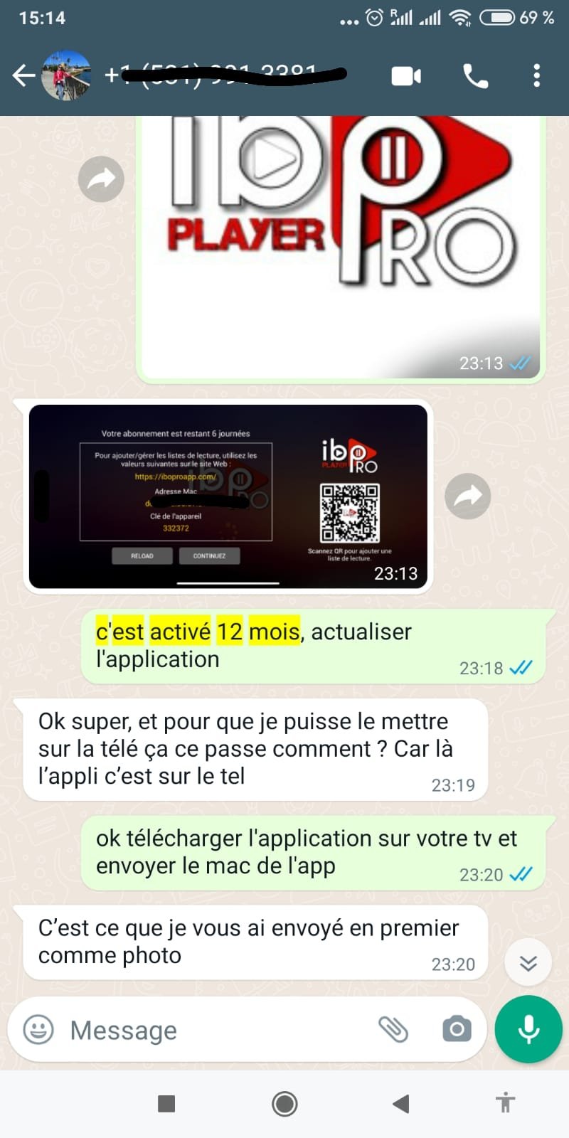 Activation Abonnement IPTV 12 mois