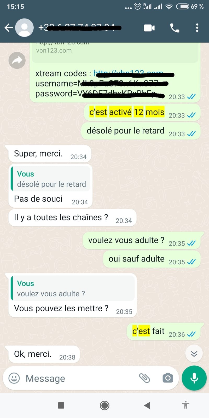 Activation Abonnement IPTV 12 mois