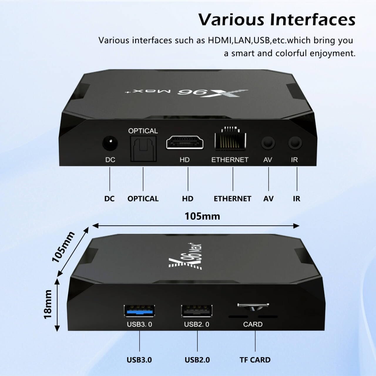 Box Android IPTV Puersit X96 Max Plus Lecteur Multimédia – Image 3