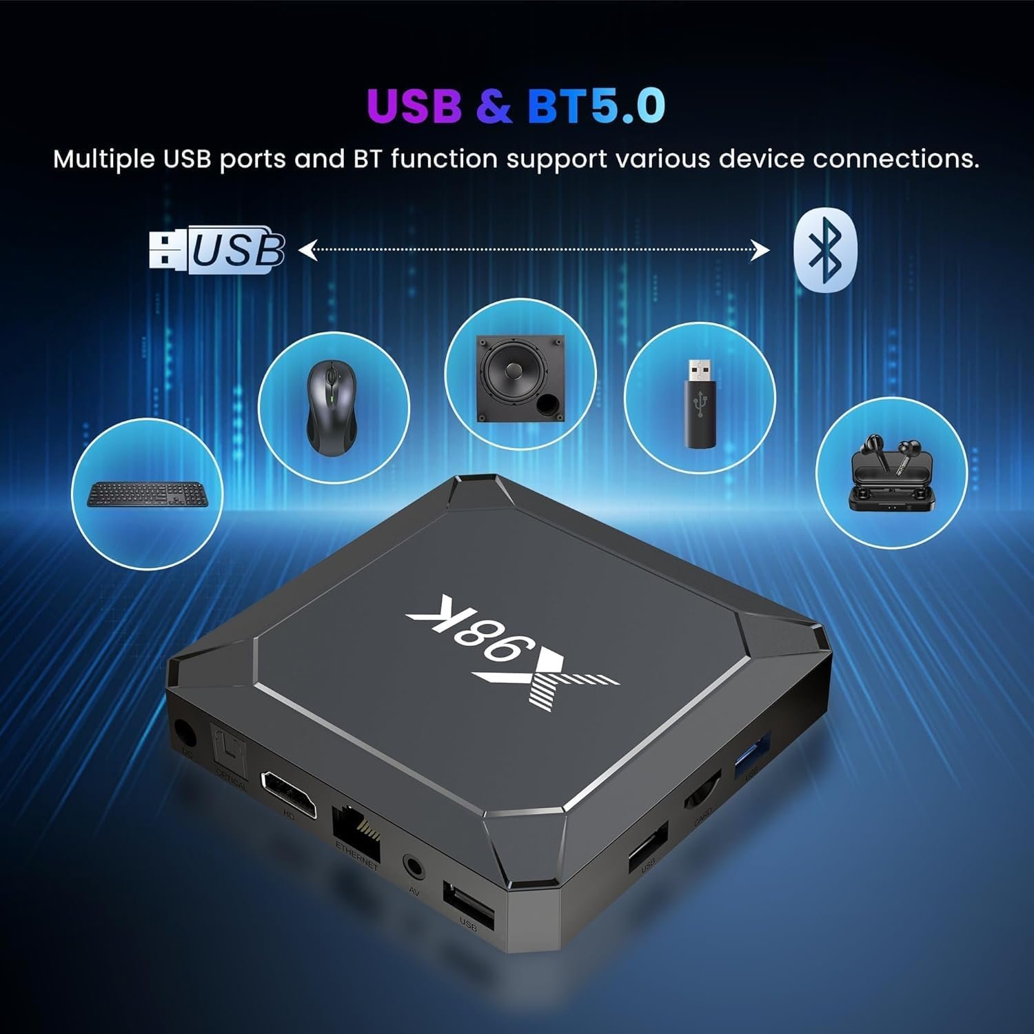Box Android IPTV Puersit X98K Lecteur Multimédia 4K – Image 9